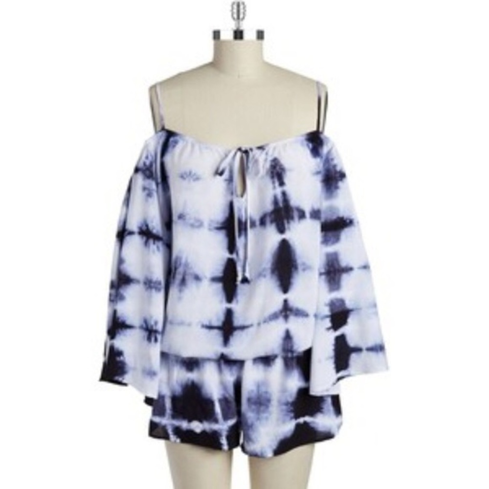 Purple tie dye romper